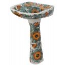 Mexican Talavera Pedestal Sink Girasoles 6